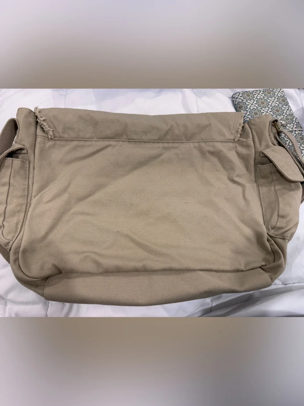 Canvas Baseball Mom Messenger Bag